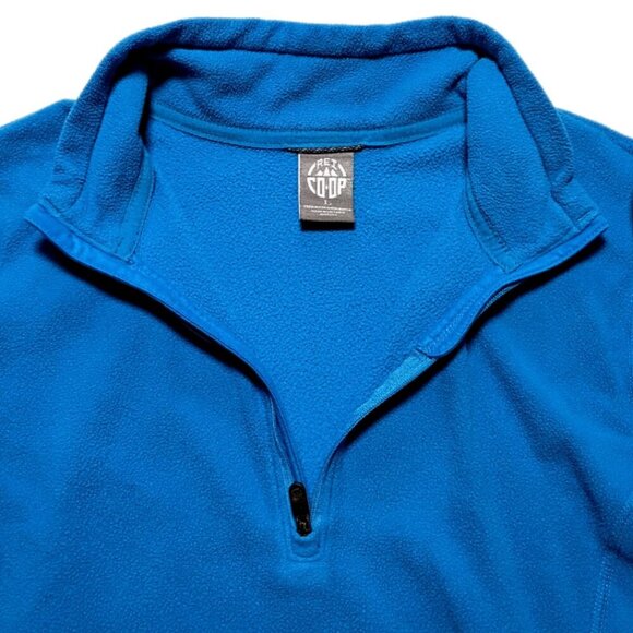 REI Co-op Women’s L Blue 1/4 Zip Fleece Pullover Sweater Hiking Outdoor - Picture 6 of 10